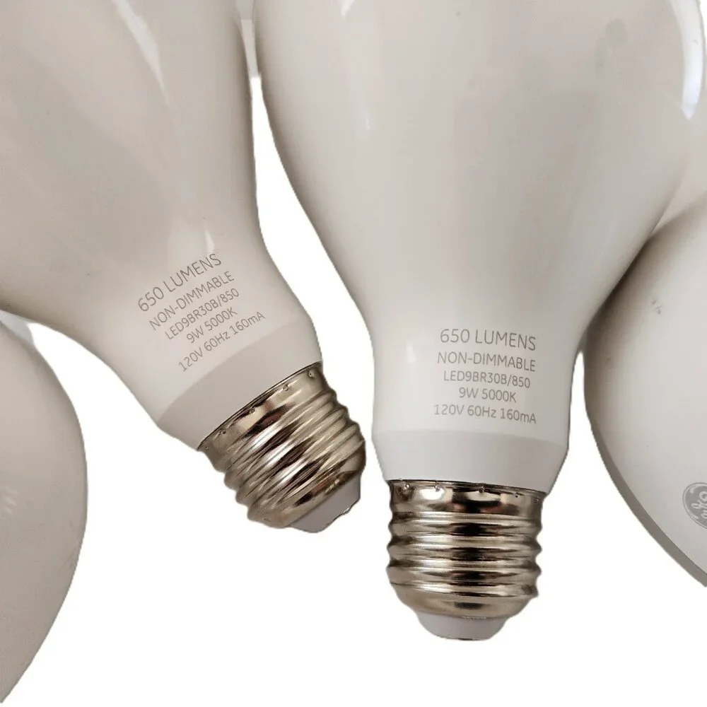 GE LED 9W (65W) 5000K Bright White Daylight Light Bulbs Damp Rated 4 Pack Tested